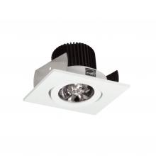 Nora NIOB-2SG27QMPW - 2" Iolite LED Square Adjustable Gimbal, 10-Degree Optic, 850lm / 12W, 2700K, Matte Powder White