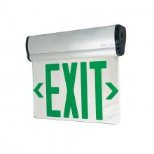 Nora NX-812-LEDG2MA - EXIT ADJ BAT 2F GRN/MIR ALUM