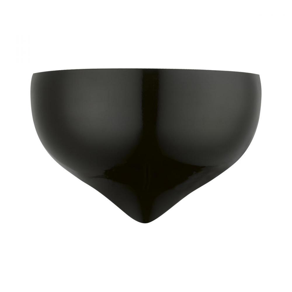 1 Light Shiny Black Wall Sconce