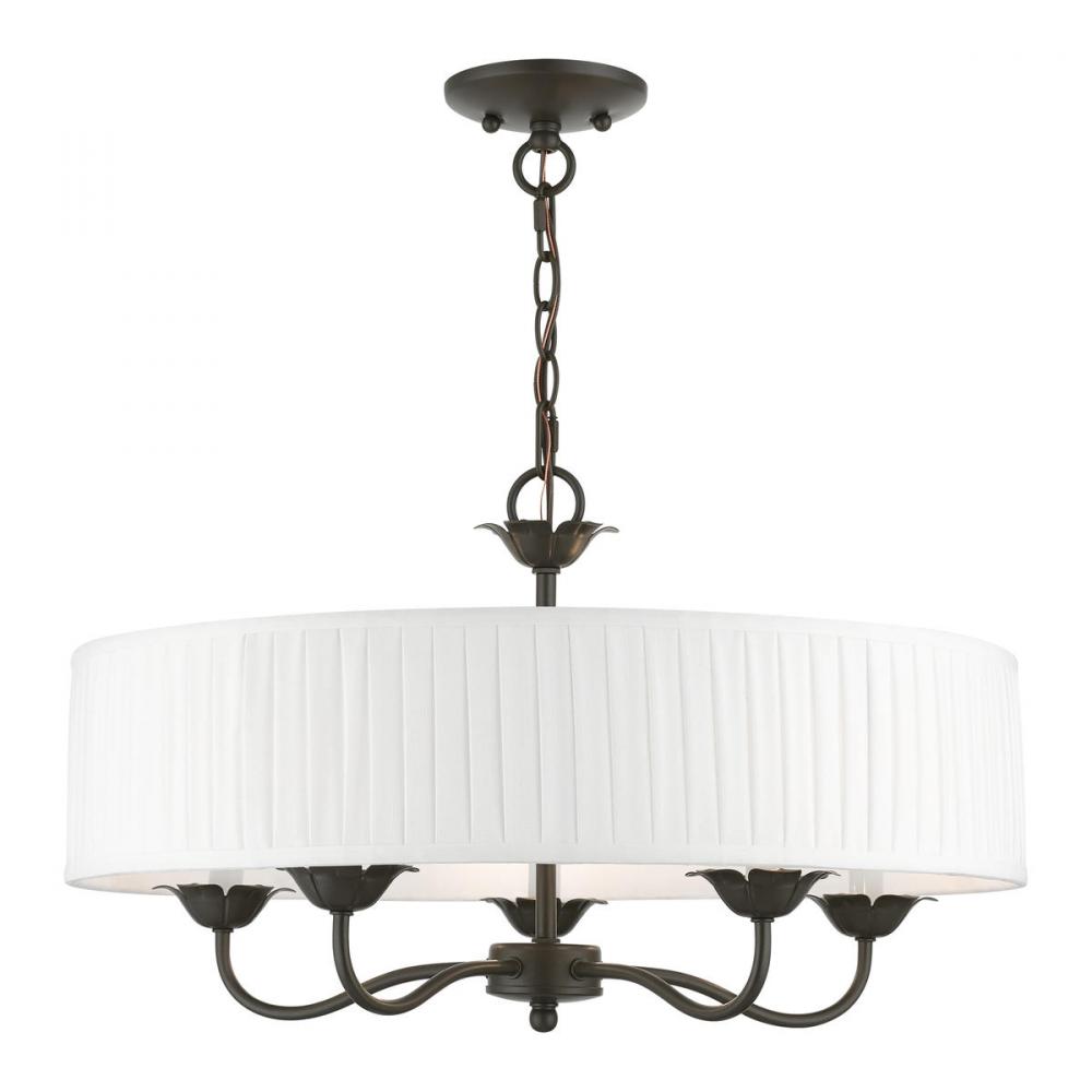 5 Light English Bronze Pendant Chandelier
