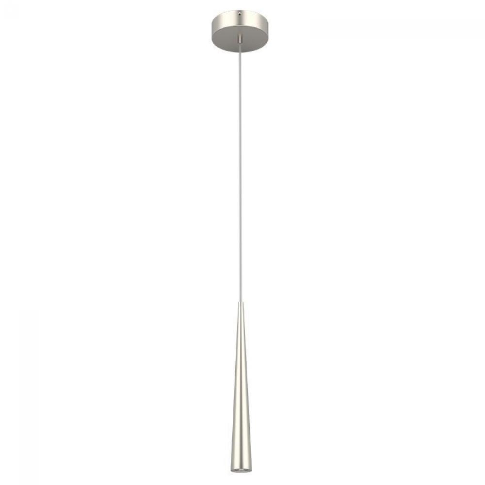 CONE-SHAPE PENDANT CYLINDER 16in X 2", 5FT CORD, SELECT 3/6/9W, 30/40/50K, 0-10V OR TRIAC, DAMP