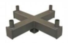 Westgate MFG C1 PSS4Q90VTZ - 4" 90 DEGREE QUAD SQ VERT. TENON - BRONZE