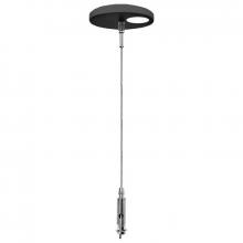 Westgate MFG C1 SCL-CS1MP-6FT-BK - ADJ. 6FT 1/16in SINGLE SUSP. SET 2in MINI CANOPY, KEYHOLE END, POWER SIDE W/ SJTW18/5 CORD, BLACK