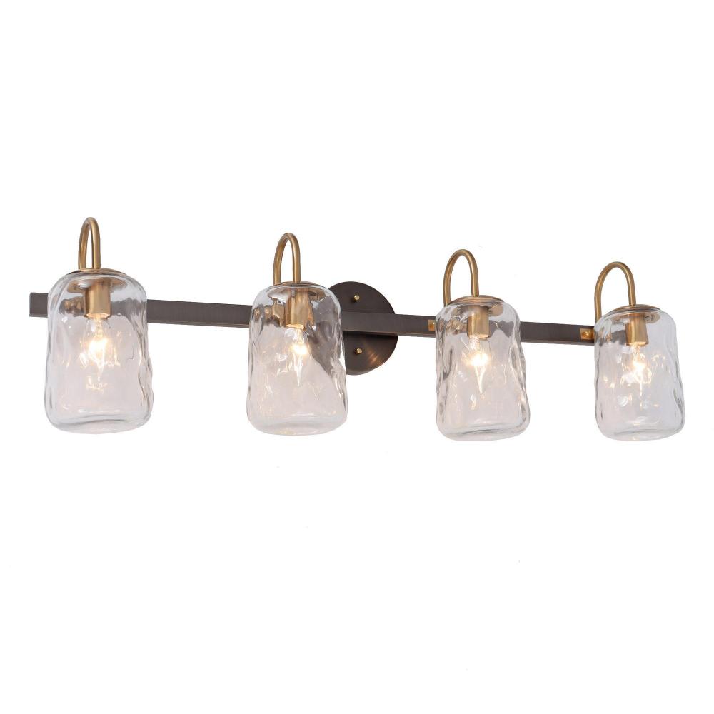 Theia Water Ripple Handcrafted Glass 4 - Light Vanity Light