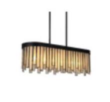 LNC Home N00017 - Linear Pendant Black w/ Mercury Glass