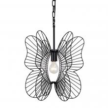 Varaluz 330P01BL - Monarch Butterfly 1-Lt Pendant - Black