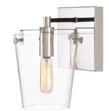 Varaluz 351B01BLPN - Arlo 1-Lt Bath - Black/Polished Nickel