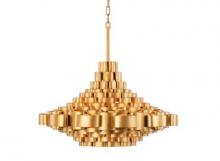 Varaluz 369P06AGCB - Totally Tubular 6-Lt Pendant - Antique Gold/Carbon Black