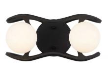 Varaluz 374B02CBFG - Black Betty 2-Lt Bath - Carbon/French Gold