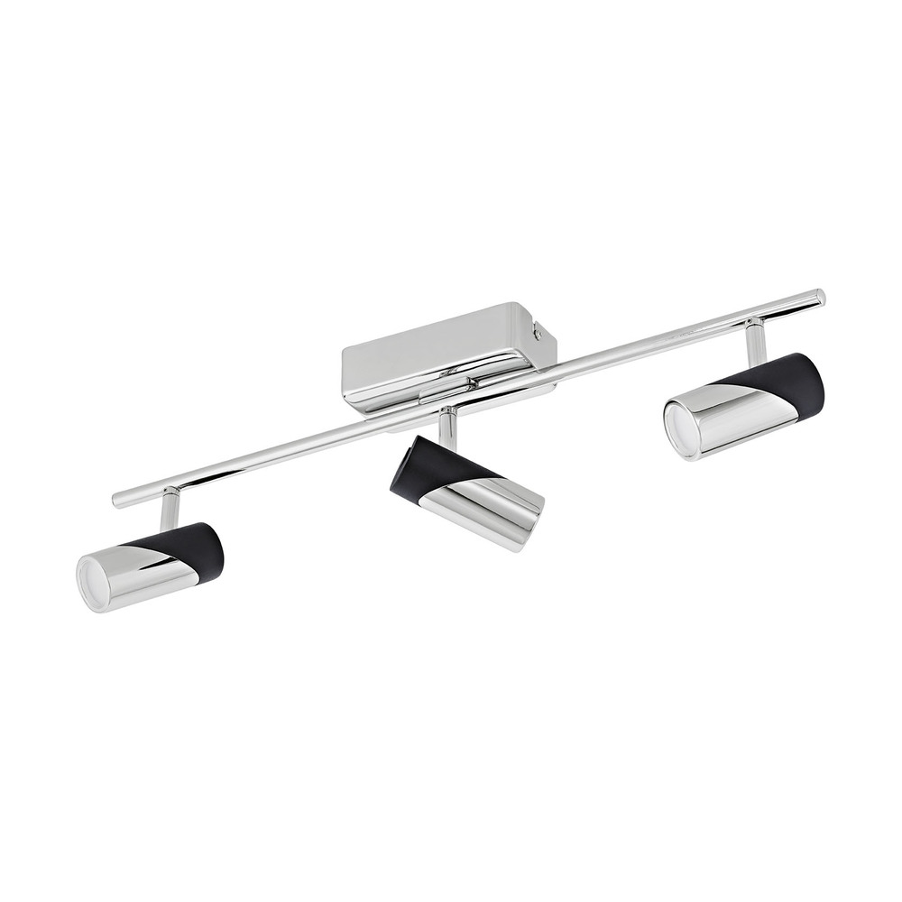 3 LT Integrated  LED Track Light w/ Chrome Finish & Chrome & Black Adjustable Lamp Heads