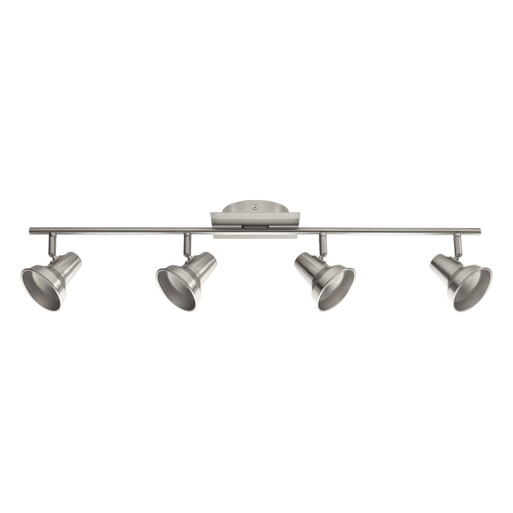 4 LT Fixed Track Light w/ Matte Nickel Finish & Matte Nickel Adjustable Lamp Heads