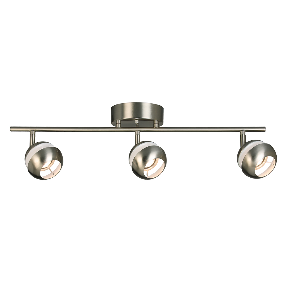 3 LT Integrated LED Track Light w/ Brushed Nickel Finish & Adjustable Lamp Heads