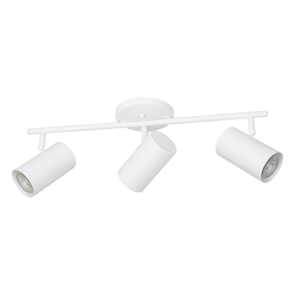 3 LT Fixed Track Light w/ White Finish & White Lamp Heads
