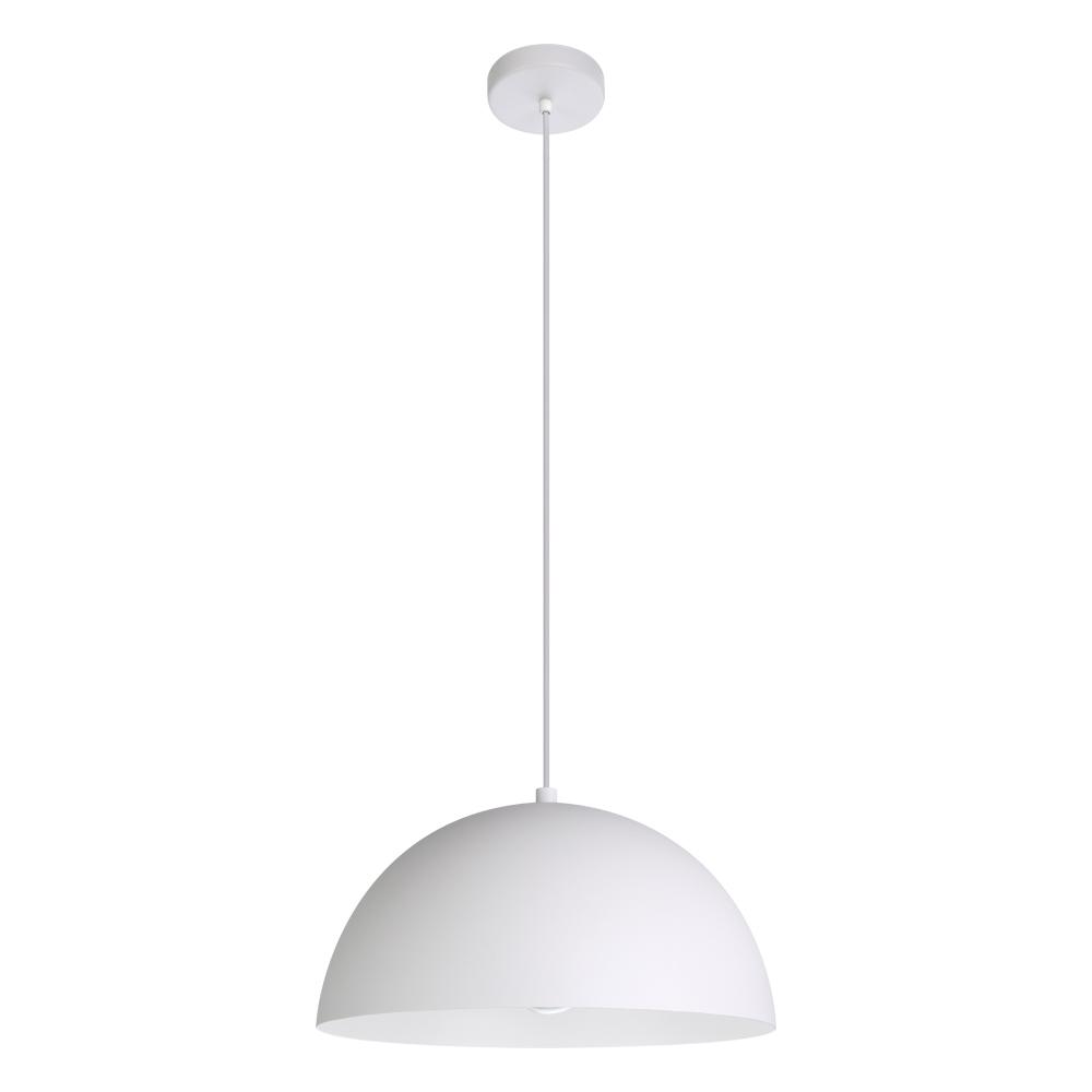 1 LT Pendant w/ White Finish & White Shade