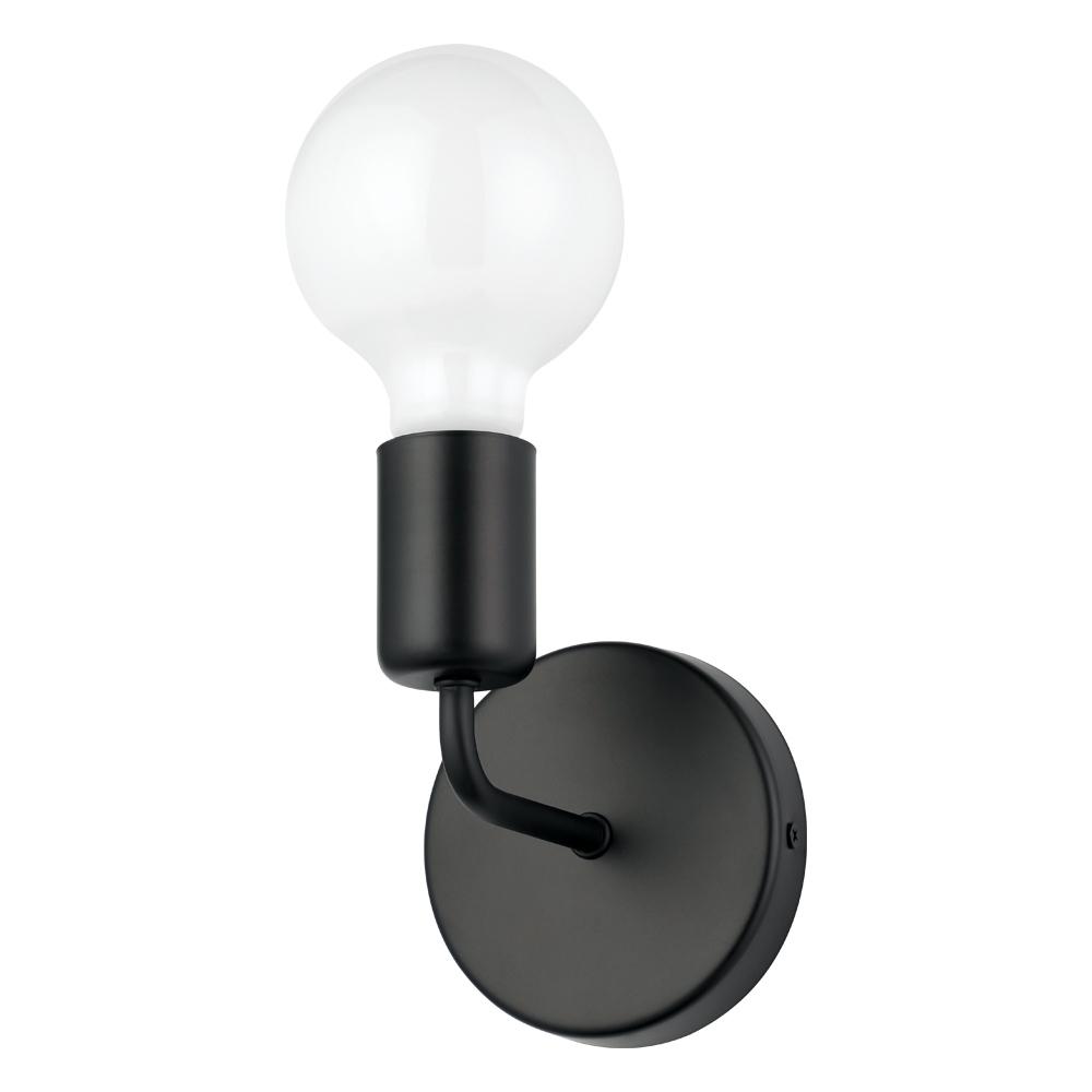 1 LT Open Bulb Wall Light w/ a Matte Black Finish