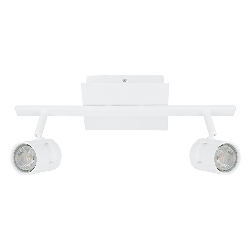 2 LT Fixed Track Light w/ White Finish & White Adjustable Lamp Heads