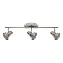 Eglo 202163A - 3 LT Fixed Track Light w/ Matte Nickel Finish & Matte Nickel Adjustable Lamp Heads