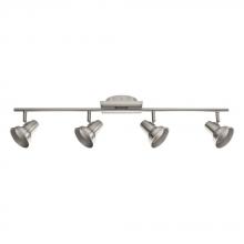 Eglo 202164A - 4 LT Fixed Track Light w/ Matte Nickel Finish & Matte Nickel Adjustable Lamp Heads