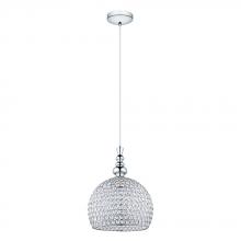Eglo 202176A - 1 LT Pendant w/ Chrome Finish & Clear Glass Shade