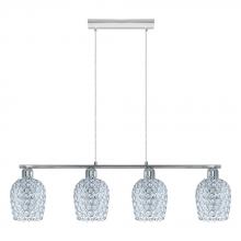 Eglo 202275A - 3 LT Linear Pendant w/ Chrome Finish & Clear Glass Shades
