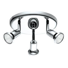 Eglo 202375A - 3 LT Round Ceiling Track Light w/ Chrome Finish & Adjustable Lamp Heads