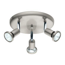 Eglo 202376A - 3 LT Round Ceiling Track Light w/ Matte Nickel Finish & Adjustable Lamp Heads