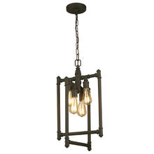 Eglo 202836A - 4 LT Open Frame, Open Bulb Pendant w/ Matte Bronze Finish