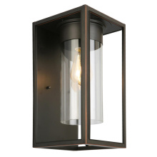 Eglo 203032A - 1 LT Outdoor Wall Light w/ Oil Rubbed Bronze Finish & Clear Glass Shade