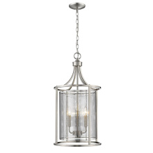 Eglo 203542A - 3 LT Pendant w/ Matte Nickel Finish & Metal Cage Shade