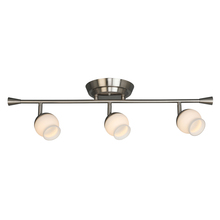 Eglo 204005A - 3 LT Integrated LED Track Light w/ Brushed Nickel Finish & Frosted Adjustable Lamp Head