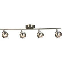 Eglo 204013A - 4 LT Integrated LED Track Light w/ Brushed Nickel Finish & Adjustable Lamp Heads