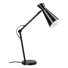 Eglo 204967A - 1 LT Table Lamp w/ Black Finish & Black w/ White Interior Metal Shade