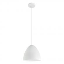 Eglo 205288A - 1 LT Pendant w/ White Finish & White Shade