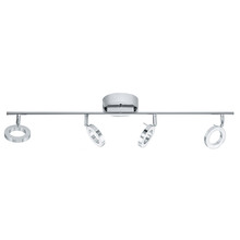 Eglo 31362A - 4 LT Integrated LED Fixed Track Light w/ Chrome Finish & Adjustable Lamp Heads w/ Satin Acrylic Diff