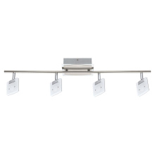 Eglo 31372A - 4 LT Integrated LED Fixed Track light w/ Chrome Finish & Satin Acrylic Adjustable Shades