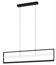 Eglo 390024A - 1 LT Intergrated LED Linear Pendant w/ Black Finish & Satin Acrylic Shade