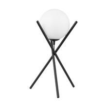 Eglo 39593A - 1 LT Table Lamp w/ Matte Black Finish & White Sphere Shade