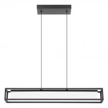 Eglo 39629A - 1 LT LED Linear Pendant w/ Black Finish & White Acrylic Diffuser