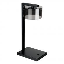 Eglo 39877A - 1 LT Integrated LED Table Lamp w/ Black Finish & Vaporized Black Transparent Glass