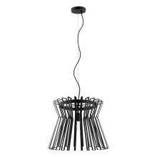 Eglo 98077A - 1 LT Pendant w/ Black Finish & Black Metal Shade