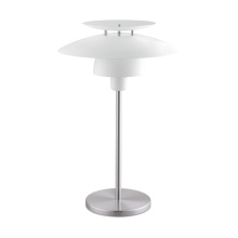 Eglo 98109A - 1 LT Table Lamp w/ Satin Nickel Finish & White Shade