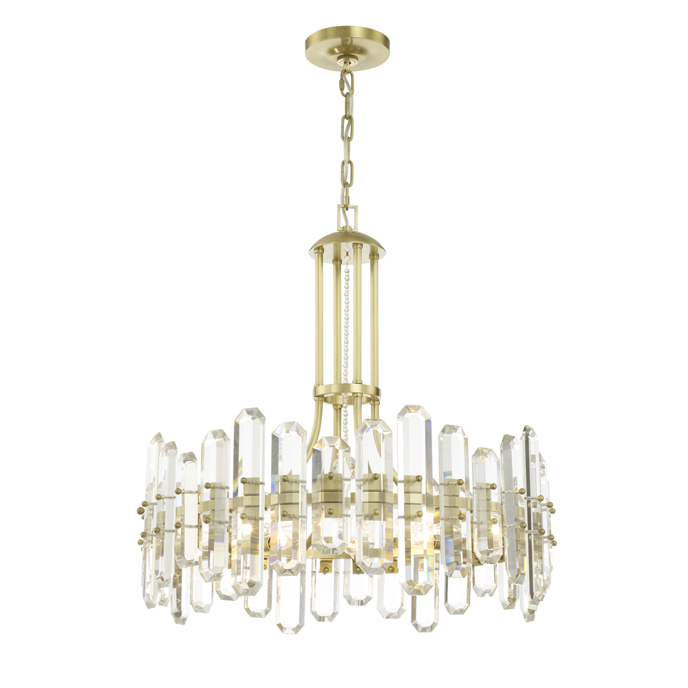 Bolton 8 Light Aged Brass Chandelier