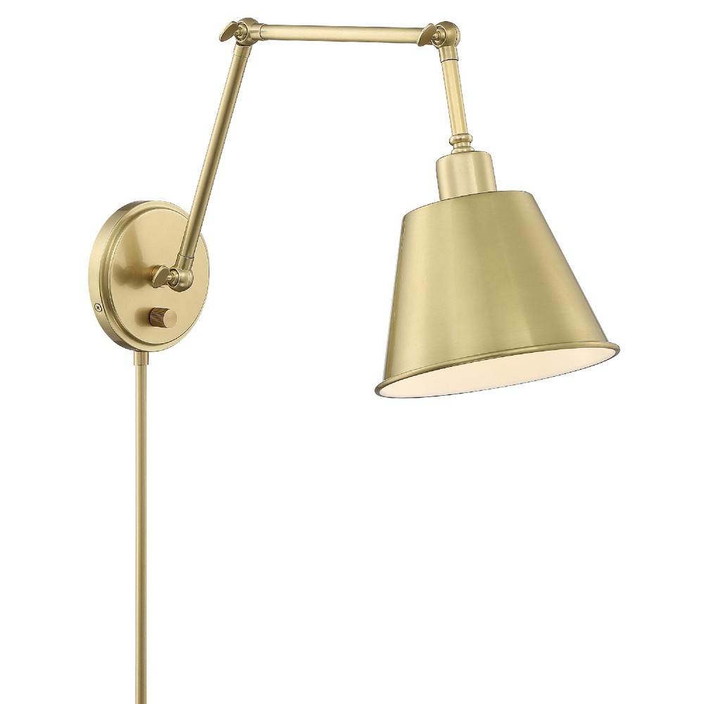 Mitchell 1 Light Aged Brass Task Sconce