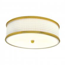 ELK Home Plus 5665-SB-WG - Prism 16.75'' Wide 3-Light Flush Mount - Satin Brass