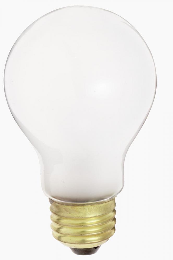 75 Watt A19 Incandescent; Frost; 1500 Average rated hours; 800 Lumens; Medium base; 120 Volt;