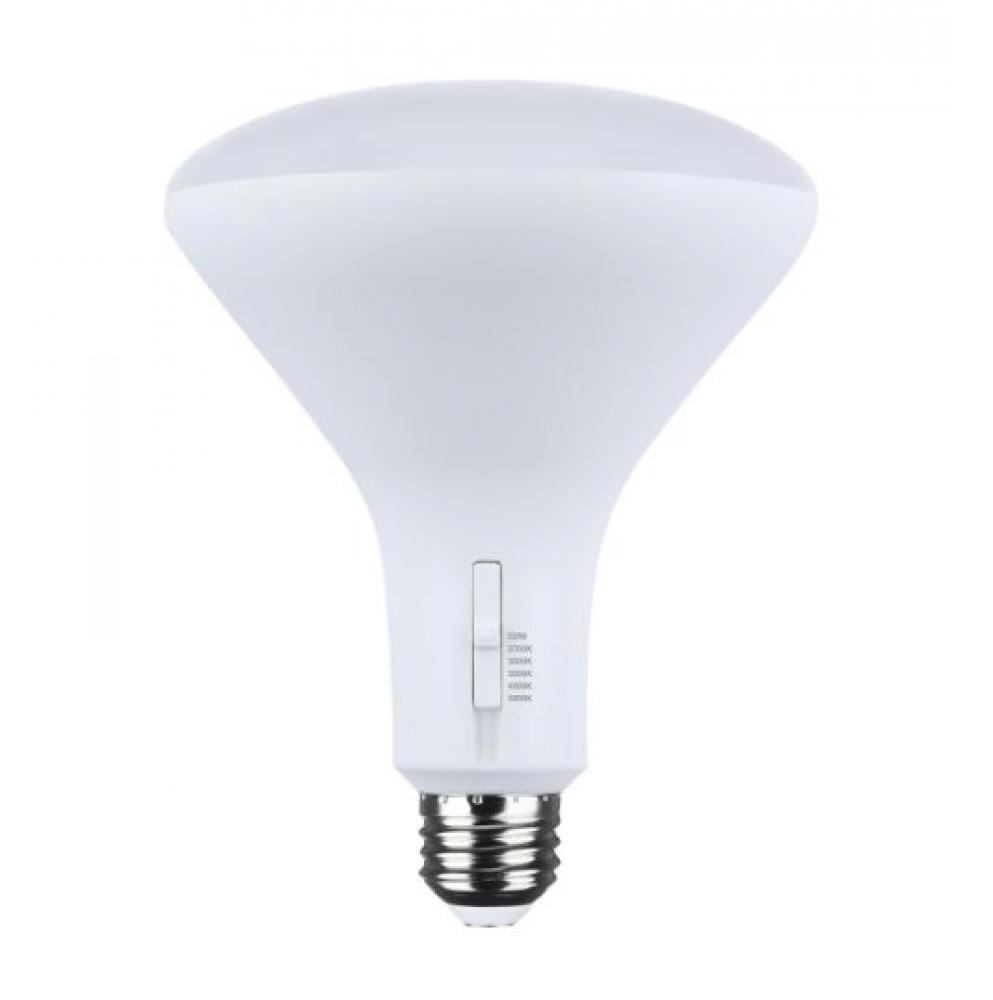 11 Watt BR40 LED; 27K/30K/35K/40K/50K CCT Selectable; Dim to Warm; White Finish; 120 Volt