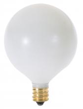 Satco Products Inc. A3926/TF - 40 Watt G16 1/2 Incandescent; Satin White; 2500 Average rated hours; 325 Lumens; Candelabra base;