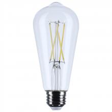 Satco Products Inc. S12536 - 8 Watt ST19 LED; Medium Base; Clear; 5000K CCT; 120 Volt