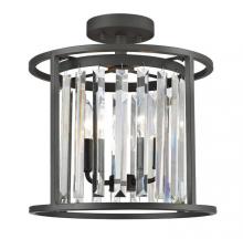 Z-Lite 439SF14-BRZ - Semi Flush Mount Crystal Bronze 14"D