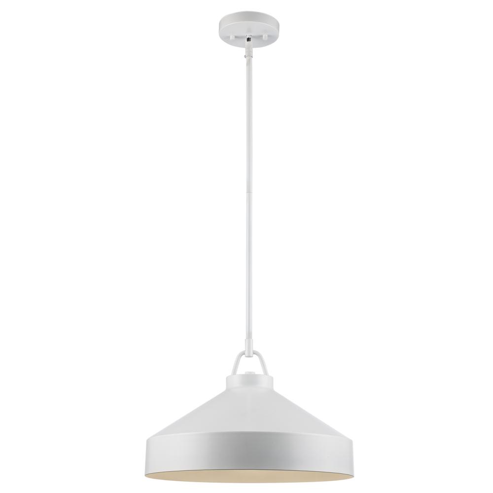1LT PENDANT-16" BUCKET-WH